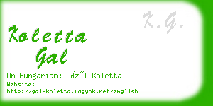 koletta gal business card